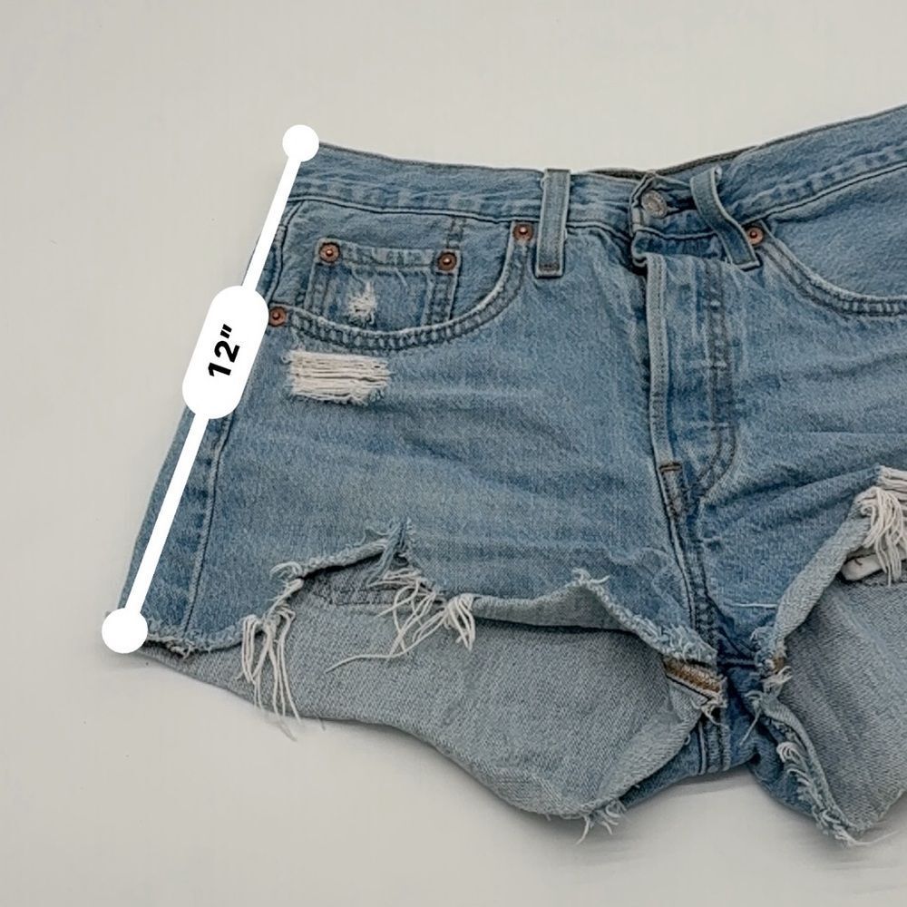 Levi 501 Denim Shorts - Picture 3 of 8